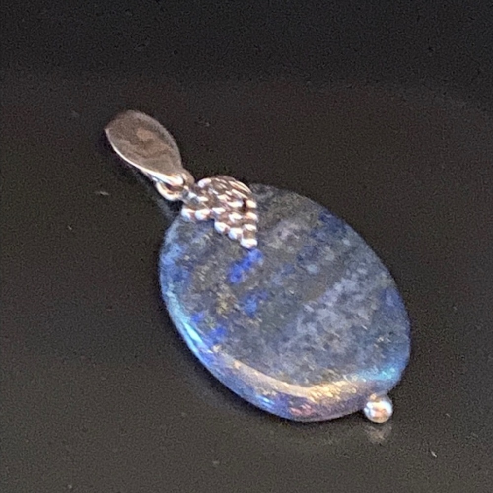 Stunning Lapis & Sterling Pendant grape cluster